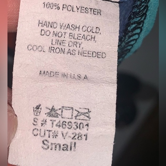 Vintage Poema Geometric print button down sleeveless blouse Small - Picture 3 of 6